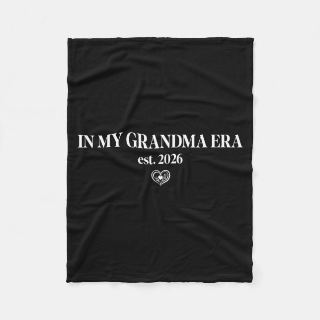 New Nana In My Grandma Era 2026 Promoted To Grandm Fleecedecke (Vorderseite)