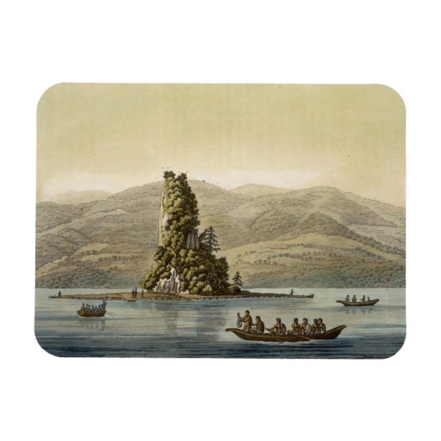 New Norfolk near Vancouver (Farbengravur) Magnet (Horizontal)