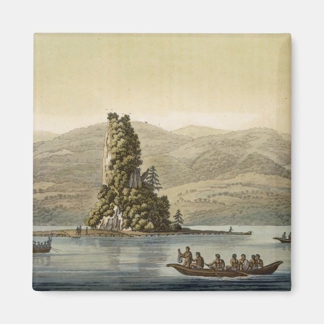 New Norfolk near Vancouver (Farbengravur) Magnet (Vorne)