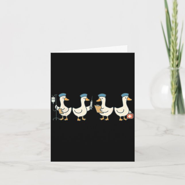 New nurse graduation goose school nursing  karte (Vorderseite)
