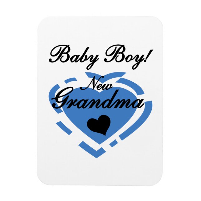 New Oma Baby Boy Blue Heart Geschenke Magnet (Vertikal)