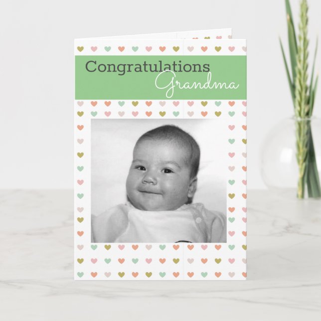 New Oma | Baby Feiertagskarte (Vorderseite)