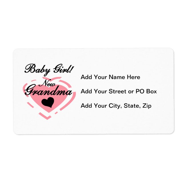 New Oma Baby Girl Pink Heart Geschenke (Vorne)