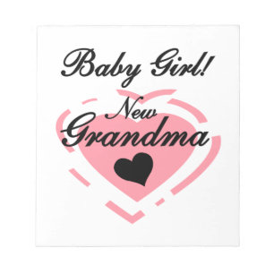 New Oma Baby Girl Pink Heart Geschenke Notizblock