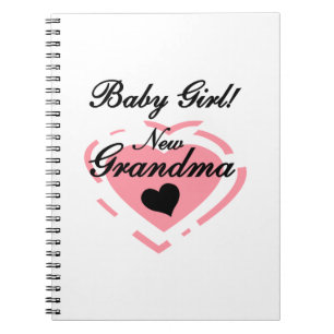 New Oma Baby Girl Pink Heart Geschenke Notizblock