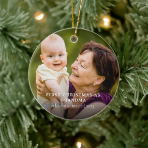 New Oma Babys Erstes Weihnachtsfest Foto Keramik Ornament
