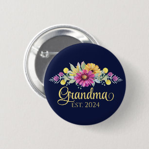 New Oma Elegant Floral Daisy Sonnenblume Button