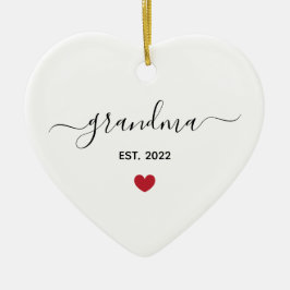 New Oma "est year" Keramik mit Foto Keramik Ornament