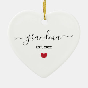 New Oma "est year" Keramik mit Foto Keramik Ornament