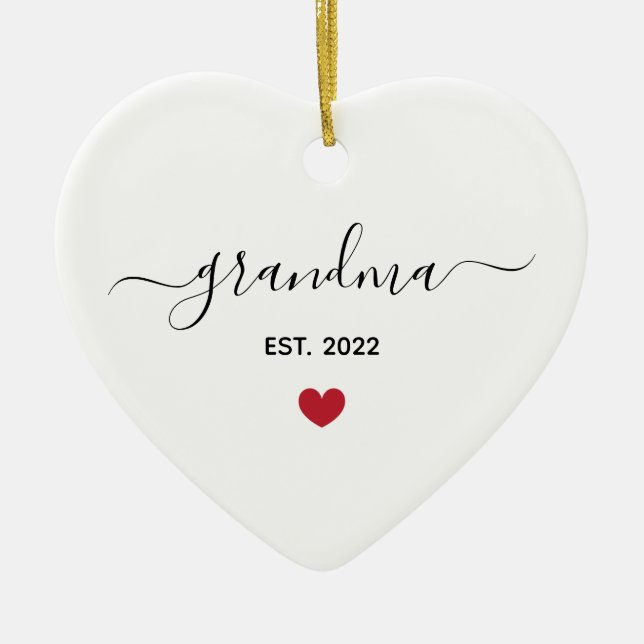 New Oma "est year" Keramik Ornament (Vorne)