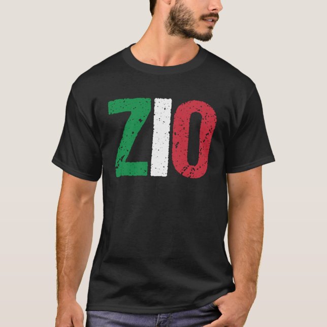 New Onkel Italienisch Zio Proud Italienisch Americ T-Shirt (Vorderseite)