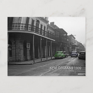 NEW ORLEANS 1939 COLORSPLASH FOTOGRAFIE VINTAGE POSTKARTE