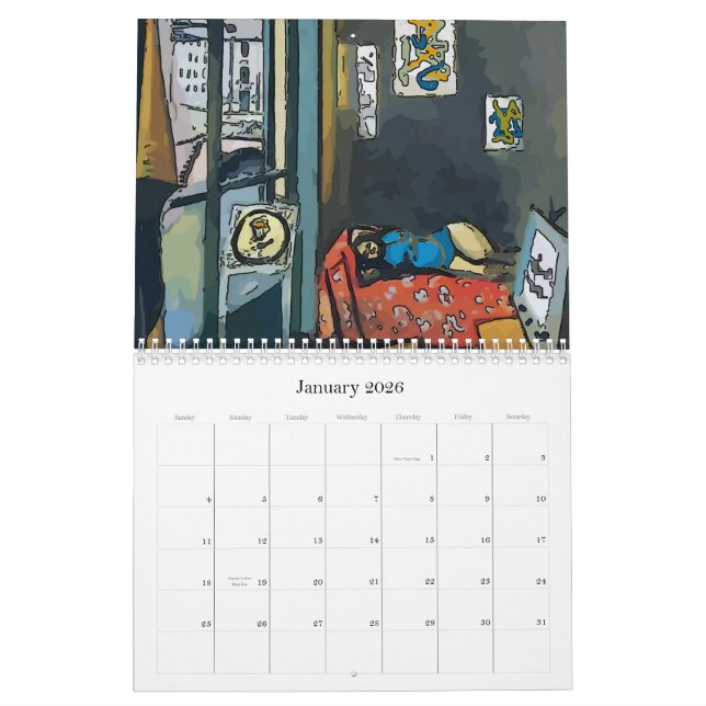 New Orleans Abstrakte Kunst Kalender (Jan 2026)