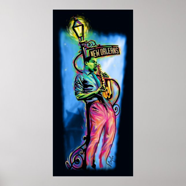 "New Orleans After Dark" Poster (Vorne)
