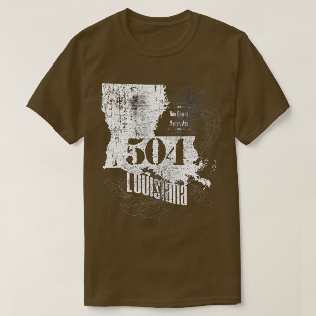 New Orleans Area Code 504 Louisiana Parish Cool T-Shirt (Design vorne)