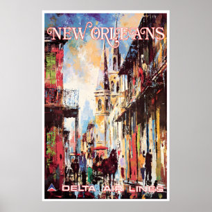 New Orleans Art Delta Reiseposter Jack Laycox Poster