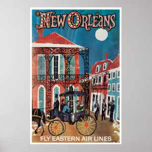 New Orleans Art Eastern Reiseplakat Louisiana Poster