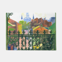 New Orleans Balcony mit Kirche