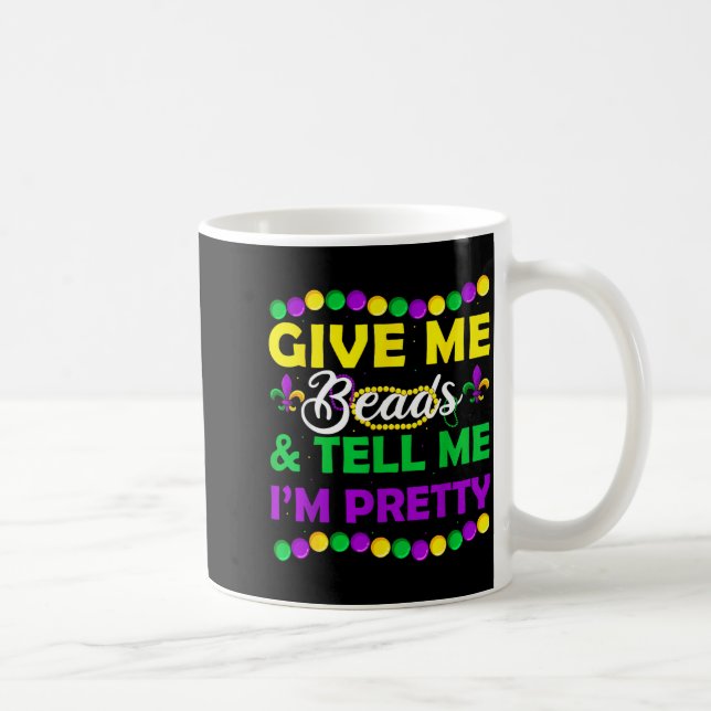New Orleans Beads Mardi Gras Party Apparel Funny W Kaffeetasse (Rechts)
