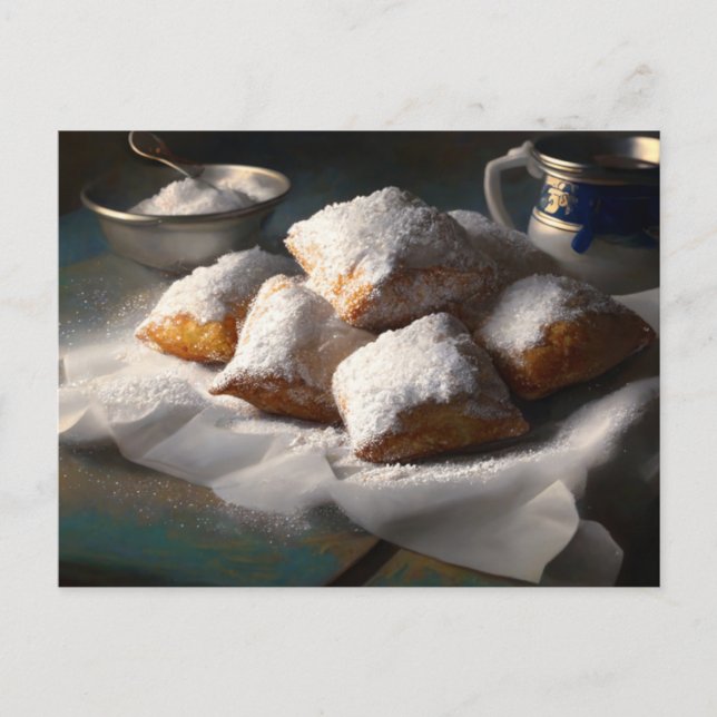 New Orleans Beignets Postkarte (Vorderseite)