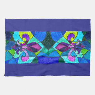 New Orleans Blue Mosaic Heritage Art Geschirrtuch