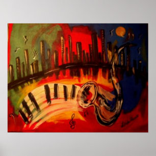 "New Orleans Blues" von Linda Powell~Original Poster