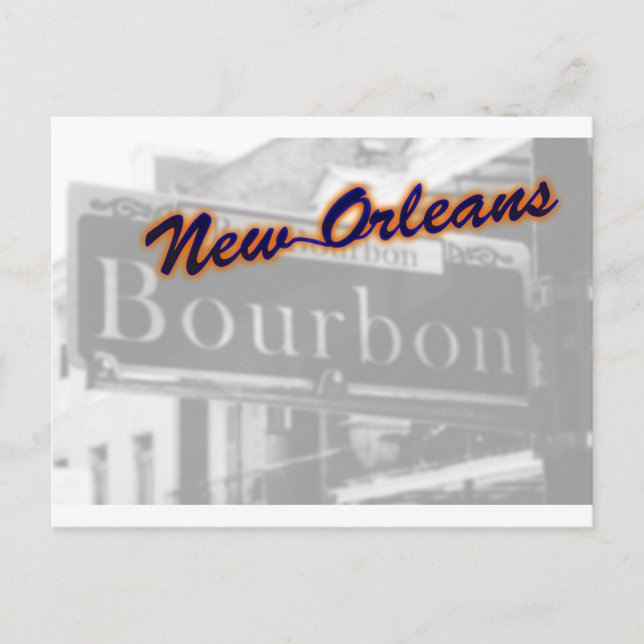 New Orleans Bourbon Street Französisches Viertel R Postkarte (Vorderseite)