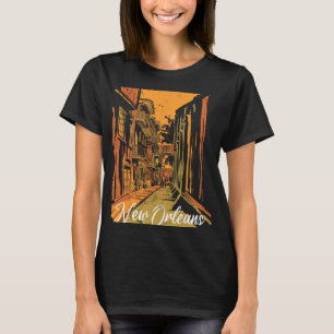 New Orleans Bourbon Street Souvenir Französisches T-Shirt