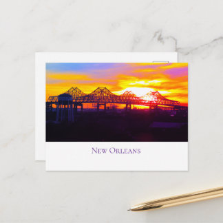NEW ORLEANS BRÜCKE, Louisiana, USA Postkarte