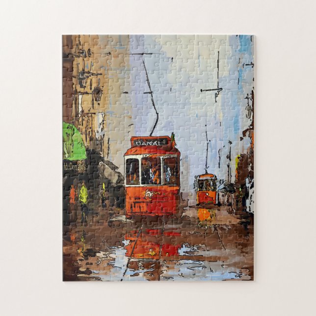 New Orleans Canal St Streetcars Puzzle (Vertikal)