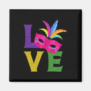 New Orleans Carnival Party Rosa Villa Saroli Magnet