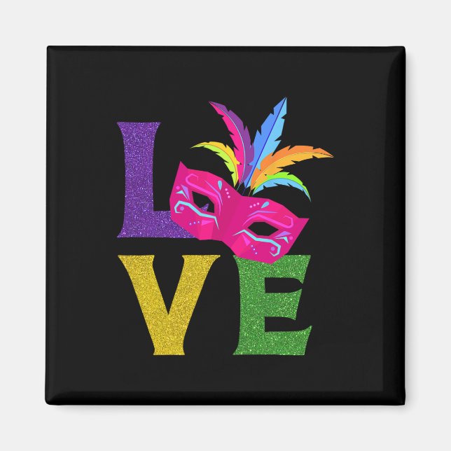 New Orleans Carnival Party Rosa Villa Saroli Magnet (Vorne)