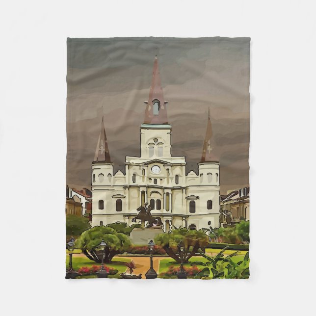 New Orleans Cathedral Stadion Blanka Fleecedecke (Vorderseite)