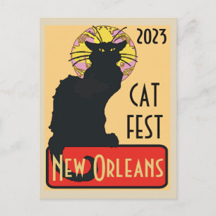 New Orleans Chat Noir Edit Text Poster Postkarte