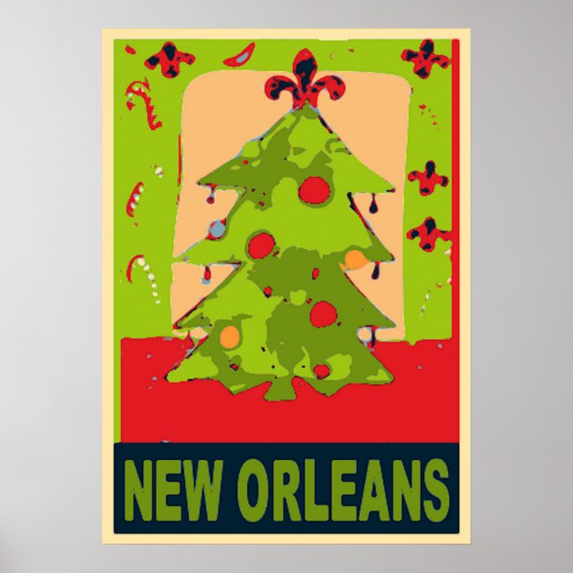 New Orleans Christmas Tree Poster (Vorne)
