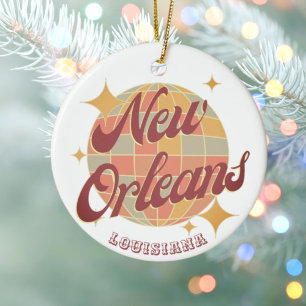 New Orleans City Louisiana Retro Vintage Keramik Ornament