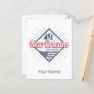 New Orleans City Louisiana Vereinte Staaten Vintag Feiertagspostkarte