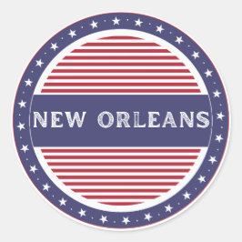 New Orleans City Pride Emblem – American Identity Runder Aufkleber