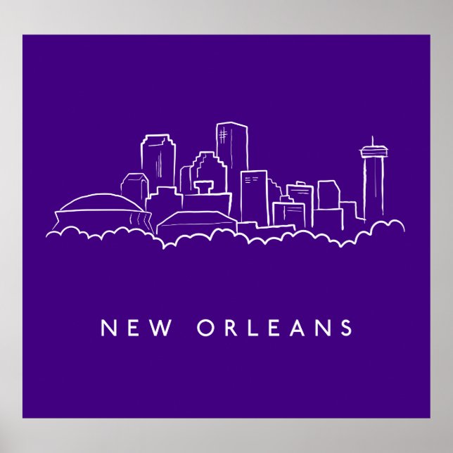 New Orleans City Skyline Poster (Vorne)