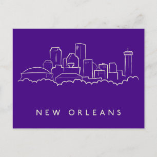 New Orleans City Skyline Postkarte