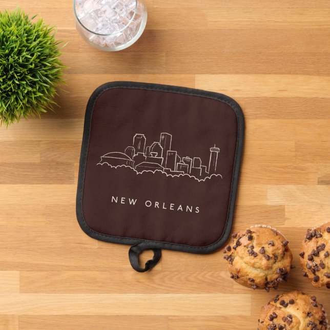 New Orleans City Skyline Topflappen (Oben Unten)