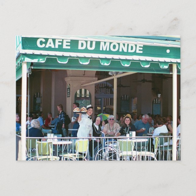 New Orleans Coffee und Beignets Postkarte (Vorderseite)