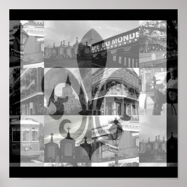 New Orleans Collage [Canvas Print] Platz Poster (Vorne)