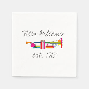 "New Orleans" Cooler Jazz Trumpet Serviette