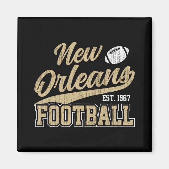 New Orleans Distressed Football Team Fan Srts  Magnet (Vorne)