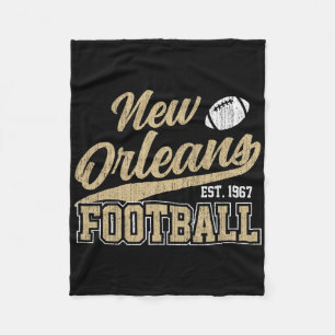 New Orleans Football Team Fan Srts Bekümmert Fleecedecke