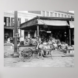 New Orleans Französischer Markt, 1910. Vintages Fo Poster