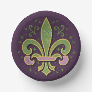 New Orleans französischer Quatstil fluer-de-tis Pappteller