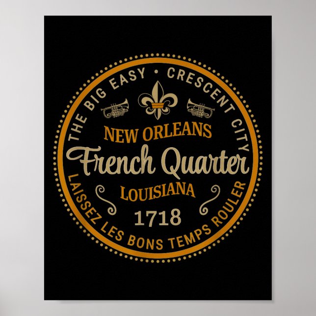 New Orleans French Quarter Laissez Les Bons Temps  Poster (Vorne)
