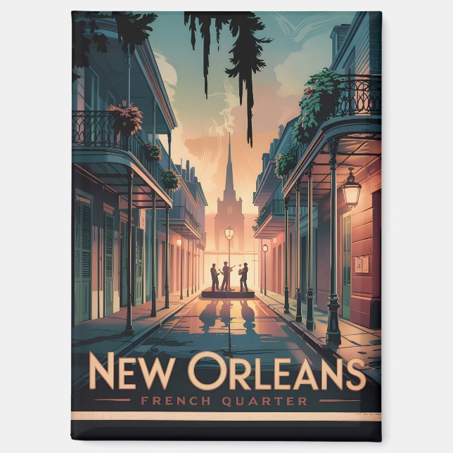 New Orleans French Quarter Magnet (Vorderseite)